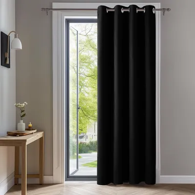Produktbild von Verdunkelungsvorhang mit Ösen, 240x140 cm, schwarz