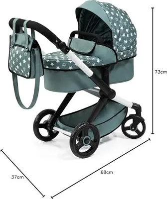 Obrázek produktu pro Zelený kočárek pro panenky XEO