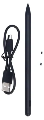 Zdjęcie produktu dla Pióro pojemnościowe, czarne, z ochroną przed fałszywymi dotknięciami, z podwójnym trybem ładowania, pióro magnetyczne do urządzeń z systemem iOS oraz telefonów i tabletów z systemem Android