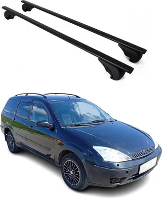 Produktbild von Dachträger Grundtäger für Ford Focus Turnier 1998-2005 75kg Metall Schwarz 2 tlg