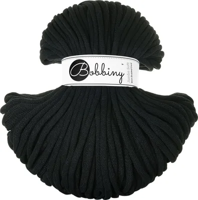 Immagine prodotto di Cordoni di cotone - Cordoni intrecciati 8 mm - 100 m Nero