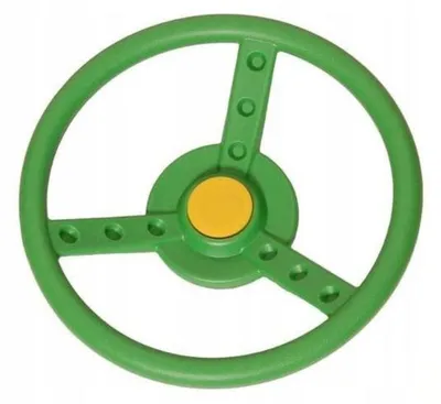 Image de BelloGriardino | Volant pour enfants - vert - résistant aux intempéries, durable, jeu réaliste, montage facile