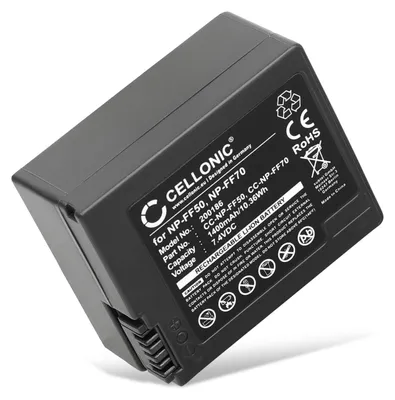 Image de CELLONIC 1x Batterie pour Appareil photo Compatible avec Sony CCD-TRV108, CCD-TRV118, CCD-TRV128, NP-FF50 - (1400mAh, 7.4V)