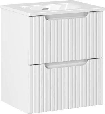 Produktbild von Waschtisch 50cm mit Keramikwaschbecken, weiß, NEWPORT-56-WHITE