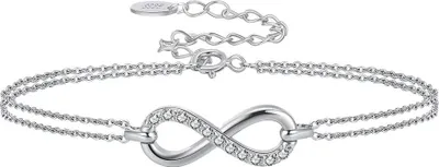 Produktbild von Eternelle – Zartes Armband mit Unendlichkeitszeichen aus 925 Silber – Vergoldet