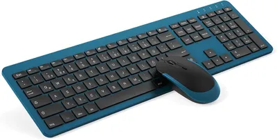 Produktbild von Funktastatur mit Maus,Wiederaufladbare Ultra-Dünne Tastatur Maus Set,Ergonomische Tastatur Kabellos mit Silikon Staubschutz für PC/Laptop/Smart TV usw