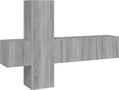 Produktbild von vidaXL 3-tlg. TV-Schrank-Set Grau Sonoma Holzwerkstoff