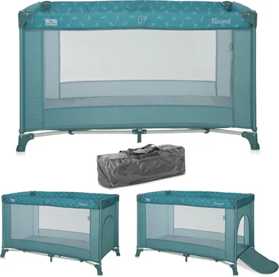 Obrázok produktu pre Lorelli TORINO cestovná postieľka a ohrádka 127x68x75 cm, matrac, bočný vstup na zips, skladacia, taška