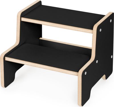 Obubu Tritthocker für Kinder, Montessori, Tritthocker Kinder, 2 Stufen - Schwarz