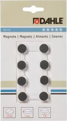 Obrázek produktu pro Silný plánovací magnet Dahle 13 mm černý, 8 kusů v blistru