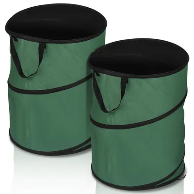 Produktbild von 2X Gartensack 170L Pop Up Laubsack Gartenabfallsack XXL Garten Tasche Rasensack mit Griffen Reißfest Wiederverwendbar