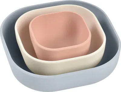 Produktbild von Beaba 3-tlg. Silikon-Schalen-Set - Salbeigrün
