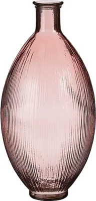 Image de Mica Decorations Bouteille de verre Firenza - H59 x Ø29 cm - Verre recyclé - Rose clair