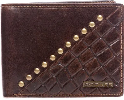 Produktbild von Jennifer Jones Herren Geldbörse Bifold RFID Echtleder 6 Kartenfächer ohne Münzfach