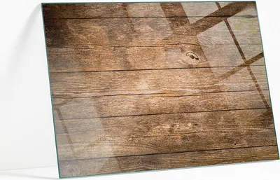 Produktbild von Bedruckte Glas Tischplatte 80x60 cm – Glasplatte mit Motiv – Esstischplatte bedruckt – Sicherheitsglas mit Druck – Tischplatte Ersatz – pflegeleicht – modern – dekorativ – Motivglas – Glastisch modern – Glasplatte Kunst – Glastischplatte Nachbildung –  Der Aufbau von Holzbrettern