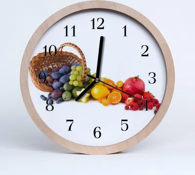 Produktbild von Holzuhr 20fi cm wanduhr - Obst