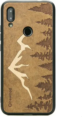 Produktbild von Holzhülle Bewood für Xiaomi Redmi 7 Imbuia-Gebirge