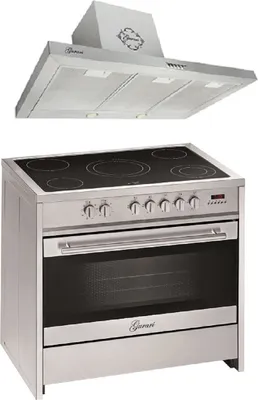 Produktbild von Gurari Elektro-Standherd GCH E 912 X+ GCH 461 IS 9 Dunstabzugshaube 90 cm