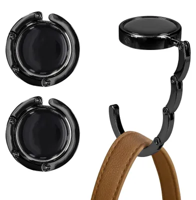 Produktbild von kwmobile Taschenhalter für Tisch - 2x Handtaschenhalter für Tisch - Taschenhaken faltbar - Taschen Aufhänger - Taschen Halter Haken - Tischhaken Set