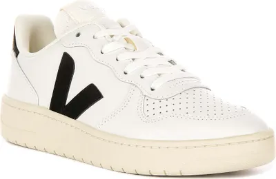 Zdjęcie produktu dla Veja V10 Prime Leather In White Black For Women - 8 UK - 41 EU - 10 US / White Black