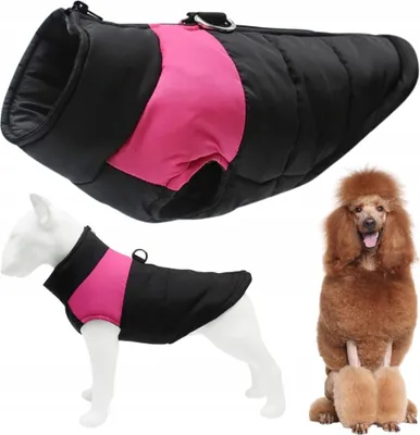 Produktbild von Winter gesteppter isolierter Hundemantel 4XL mit farbigen Streifen - NEW