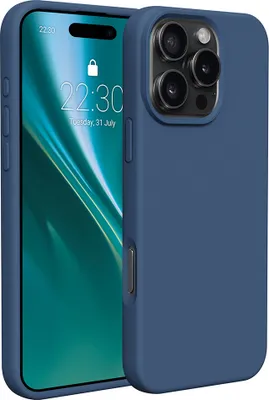 Produktbild von Etteri Silikonhülle für iPhone 16 Pro Max 6,9" Handyhüllen Dunkelblau