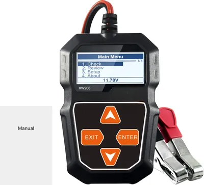 Produktbild von KW208 12V Auto Batterietester 100–2000 CCA – KFZ & Motorrad Batterietestgerät mit LCD Display