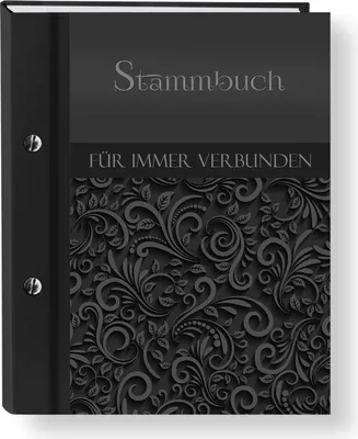 Produktbild von Stammbuch der Familie Ornament schwarz Stammbücher A4 Familienstammbuch Trauung Stammbaum Hochzeits Eheurkunden Trauung klassische Zeremonie Vintage