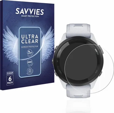 Produktbild von 6x Für Garmin Forerunner 265 (46 mm) Schutzfolie Savvies Displayschutz Display Schutz Folie Klar Transparent