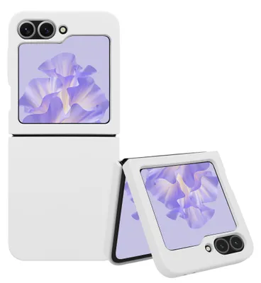 Produktbild von kwmobile Flip Soft Case kompatibel mit Samsung Galaxy Z Flip6 Hülle - Silikon Cover für Foldable Handy - Handyhülle in Weiß matt