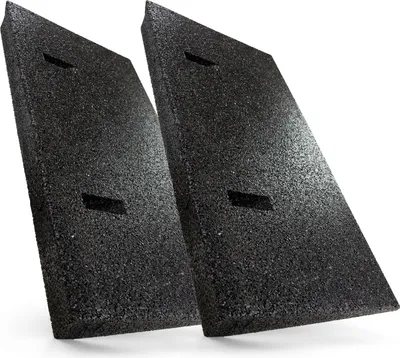 Produktbild von 2x Autorampe Gummi schwarz 500x250x45 mm Rollstuhlrampe Gummikeil