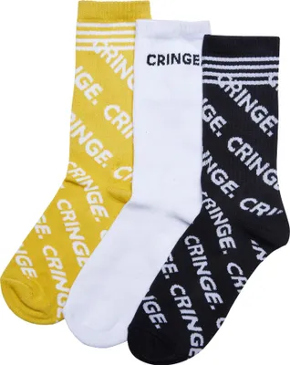 Obrázek produktu pro Ponožky Mr. Tee Cringe Socks 3-Pack black/white/yellow - 39–42