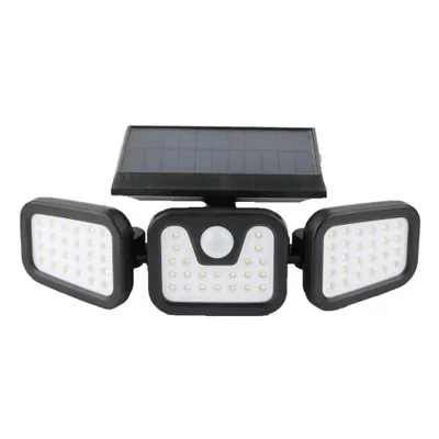 A solar-powered LED light with a motion sensor, shown against a white background.