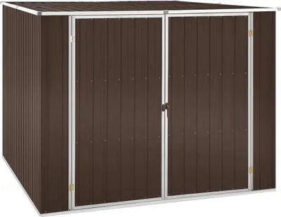 Image de Abri de jardin Marrron 195x198x159 cm Métal galvanisé
