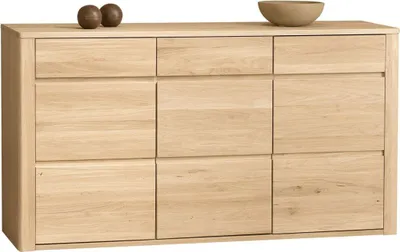 Produktbild von Kommode / Sideboard Jussara 13, Farbe: Hellbraun, Eiche teilmassiv – 97 x 178 x 50 cm (H x B x T)