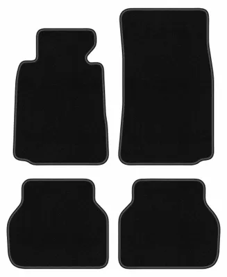 Image de Tapis de sol en moquette pour BMW 5 E39 1996-2004 (berline/break/Touring) – jeu 4 pièces, noirs, sur mesure – Wielganizator BASIC