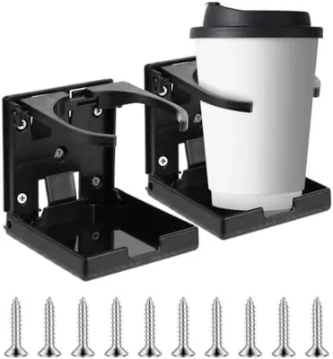 Produktbild von PolkaHome® 2er-Set Auto-Becherhalter, schwarzer Getränkehalter fürs Auto – universell kompatibel