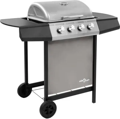 Produktbild von Gasgrill mit 4 Flammen Schwarz und Silbern