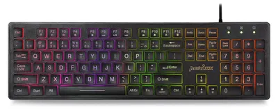 Produktbild von Perixx PERIBOARD-317RGB, US, beleuchtete Tastatur, kabelgebunden, schwarz