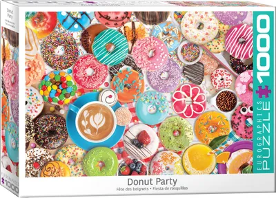 Produktbild von 1000 Teile Puzzle Leckere Donuts in bunten Farben