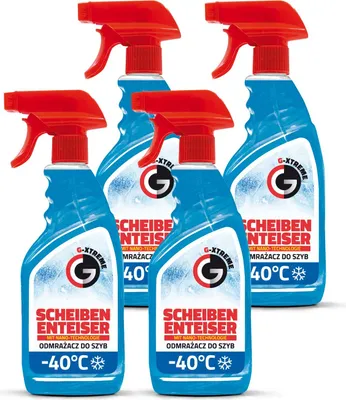 Produktbild von Scheibenenteiser mit Nano-Technologie 4 x 500 ml Sprühflasche windschutzscheiben enteiser Frostschutzmittel funktioniert bis zu -40 °C