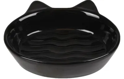 Zdjęcie produktu dla Ceramiczna miska dla psów Flamingo Gizmo, czarna, 170 ml