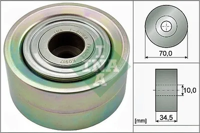 Produktbild von INA 532 0787 10 Umlenkrolle Keilrippenriemen passend für MERCEDES-BENZ ANTOS