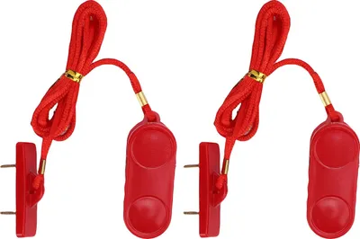 Produktbild von 2pcs Laufband Sicherheitschlüssel universeller rechteckiger Doppeleinsatz Laufmaschinen -Notstoppschalter für Fitnessstudio