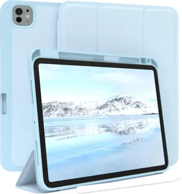 Produktbild von EAZY CASE Smartcase mit Stifthalter für Apple iPad Pro 11 (2025) Hülle mit Stifthalterung, Tablet Cover aufstellbar  11 Zoll in Blau