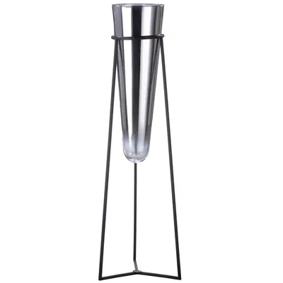 Produktbild von Casablanca by Gilde Dekovase mit Metallständer Future H. 82 cm,27634