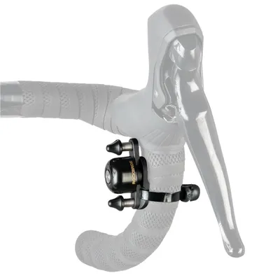 Produktbild von ROCKBROS Fahrradklingel Doppelhammer Klingel Klar Laut Fahrradglocke für Rennlenker MTB, 180° drehbar für jeden Lenker geeignet Schwarz