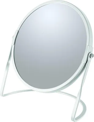 Immagine prodotto di Spirella specchio per il trucco specchio cosmetico specchio da bagno "Akira" ingrandimento 5x - bianco opaco