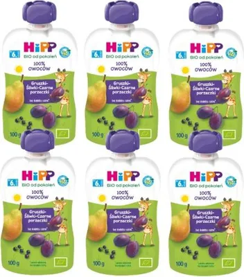 Obrázok produktu pre HiPPPosiłek dla dzieci Gruszka Śliwka Cząstki 100 g