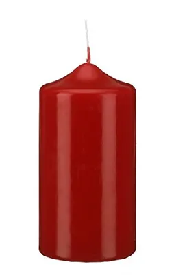 Produktbild von Spitzkopf Stumpen Kerzen Weihnachtsrot 15 x Ø 8 cm, 6 Stück